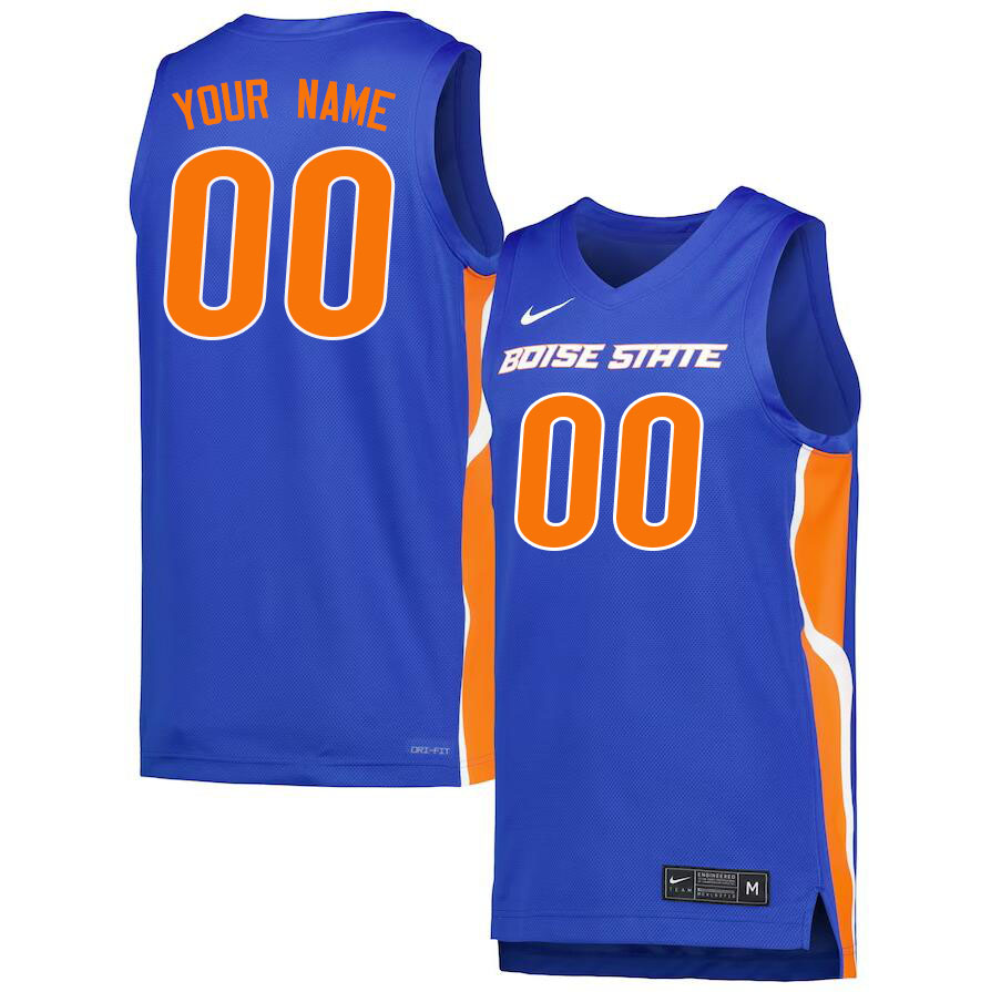 Custom Boise State Broncos Name And Number College Basketball Jerseys Stitched-Royal